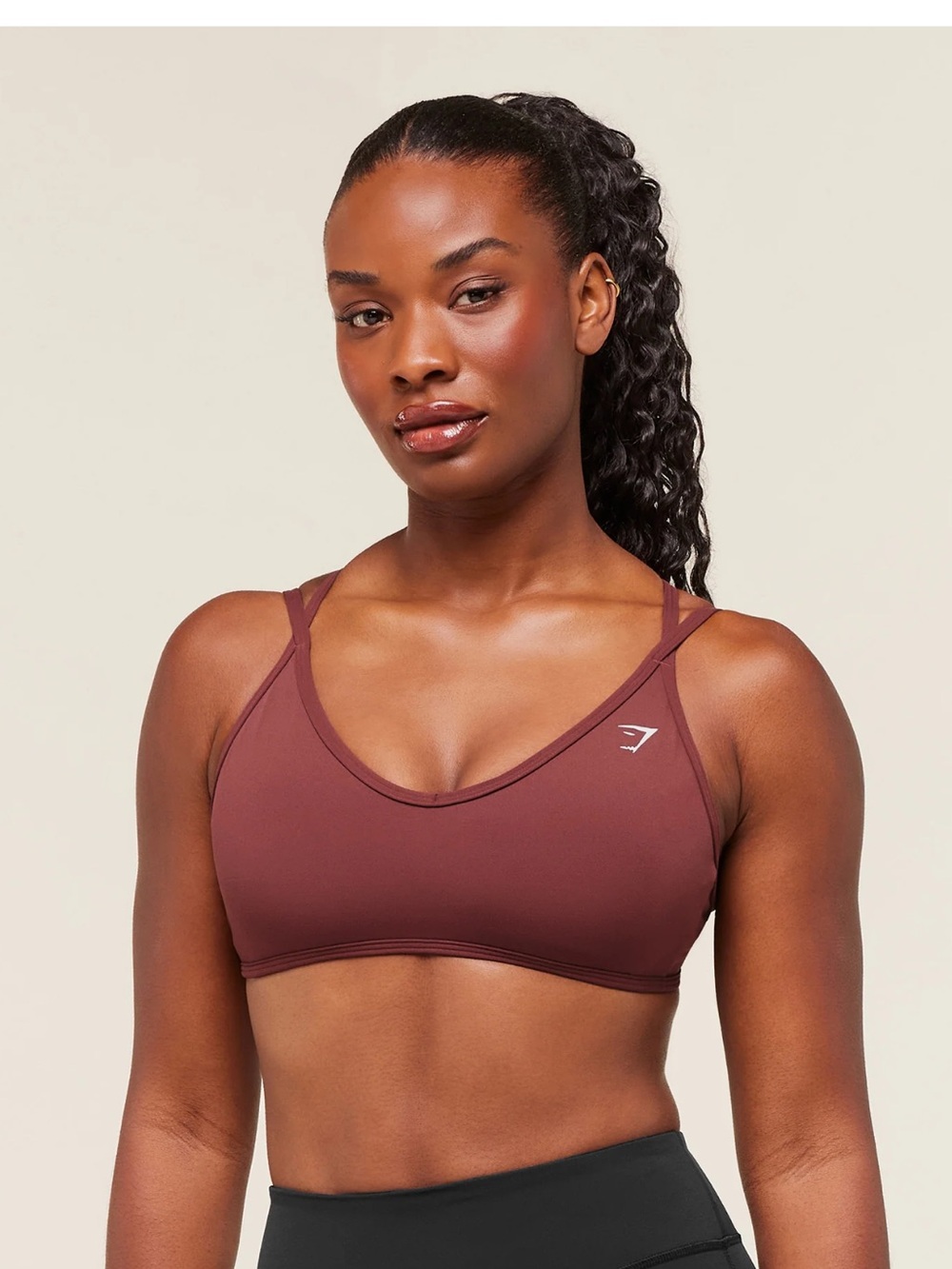 Gymshark Burgundy Double-Strap Sports Bra